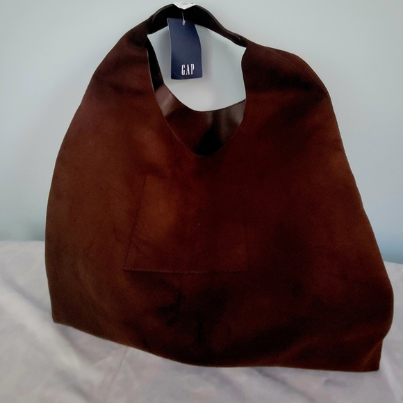 Vegan Suede Slouchy Tote Bag - Picture 3 of 6